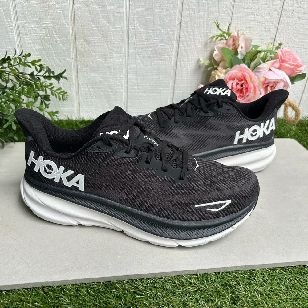 HOKA Clifton 9 Rubber-Trimmed Mesh Running Sneakers men size 14D NEW/no box